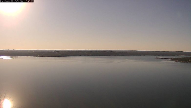 Lake Travis webcam, February 4, 2016 3:45 PM CT