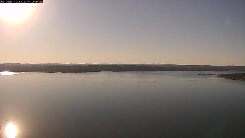 Lake Travis webcam, February 4, 2016 3:50 PM CT