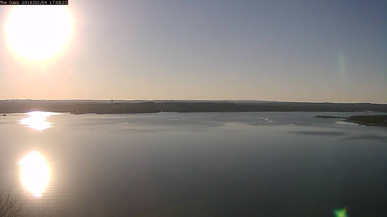 Lake Travis webcam, February 4, 2016 4:15 PM CT
