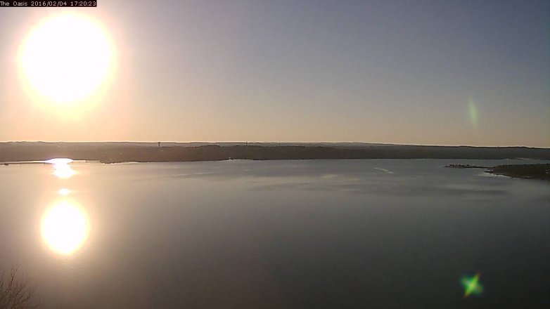 Lake Travis webcam, February 4, 2016 4:25 PM CT