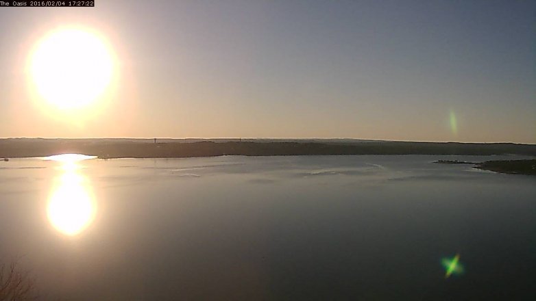 Lake Travis webcam, February 4, 2016 4:35 PM CT
