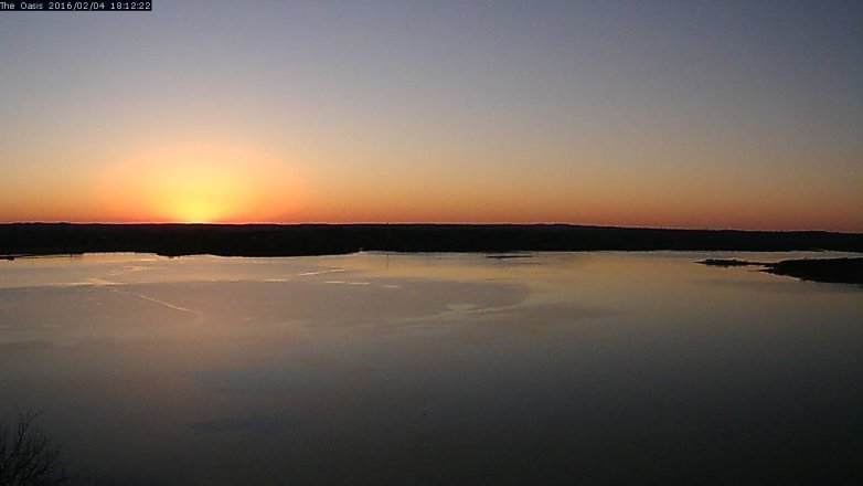 Lake Travis webcam, February 4, 2016 5:20 PM CT