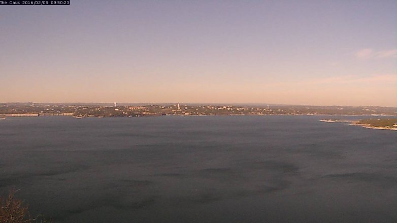 Lake Travis webcam, February 5, 2016 9:00 AM CT