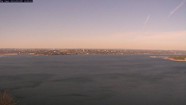 Lake Travis webcam, February 5, 2016 9:15 AM CT