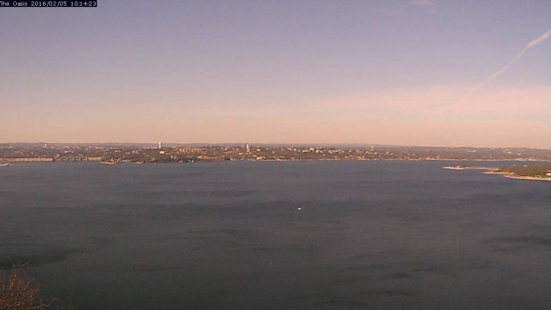 Lake Travis webcam, February 5, 2016 9:20 AM CT