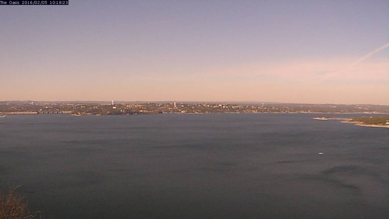 Lake Travis webcam, February 5, 2016 9:25 AM CT