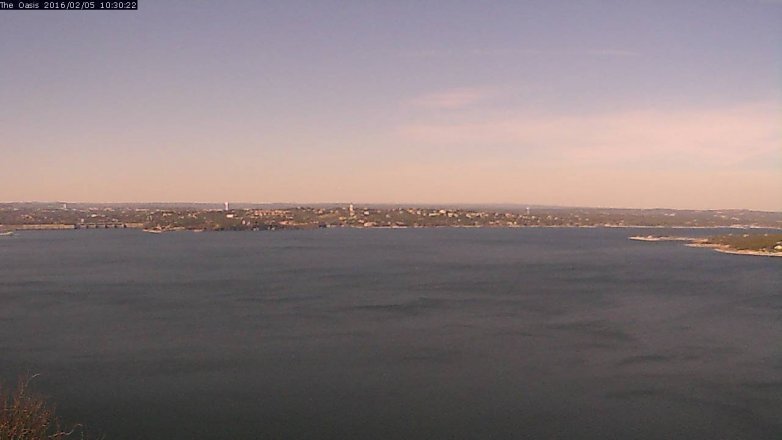 Lake Travis webcam, February 5, 2016 9:35 AM CT