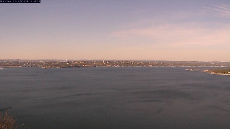 Lake Travis webcam, February 5, 2016 9:45 AM CT