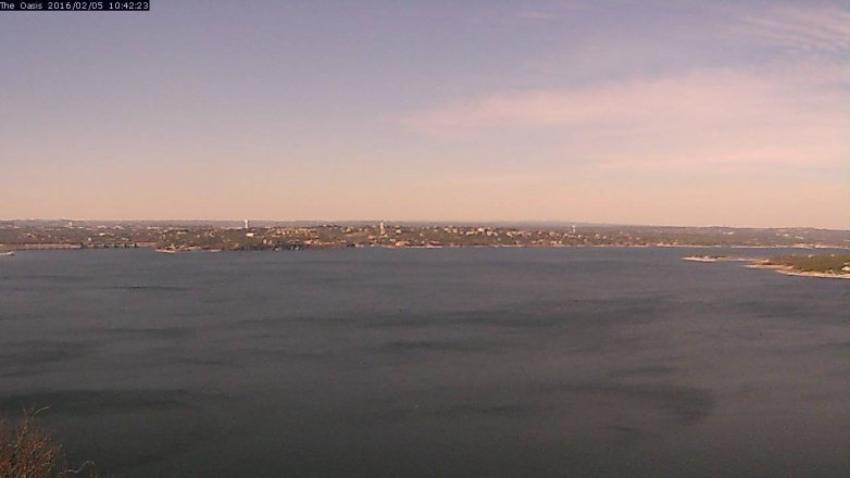 Lake Travis webcam, February 5, 2016 9:50 AM CT