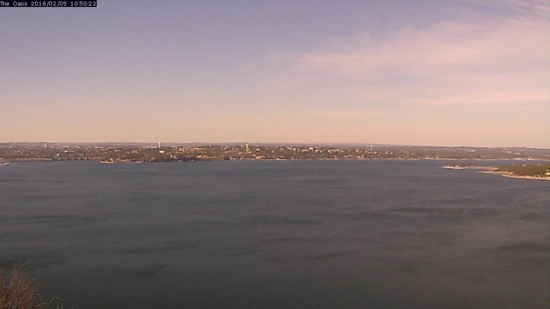 Lake Travis webcam, February 5, 2016 10:00 AM CT