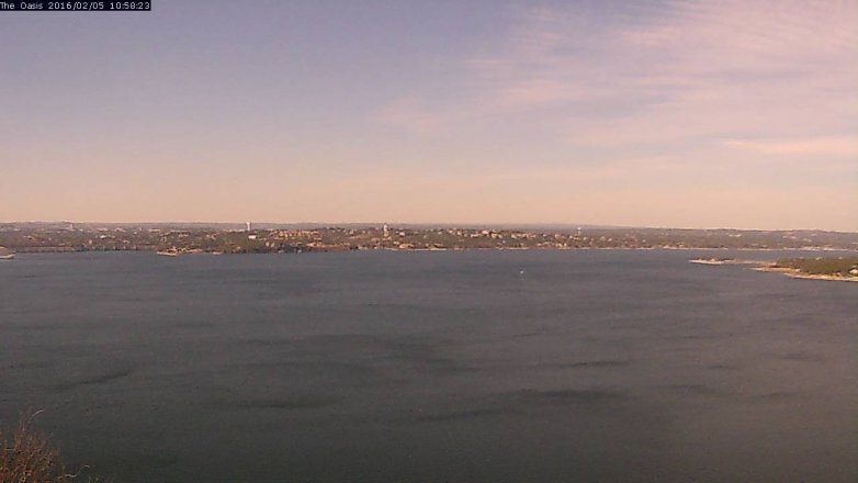Lake Travis webcam, February 5, 2016 10:05 AM CT