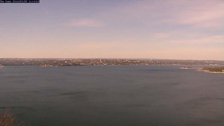 Lake Travis webcam, February 5, 2016 10:20 AM CT