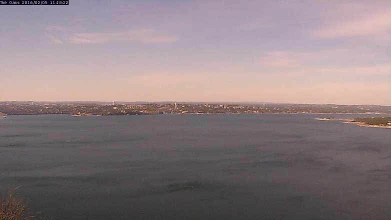 Lake Travis webcam, February 5, 2016 10:25 AM CT
