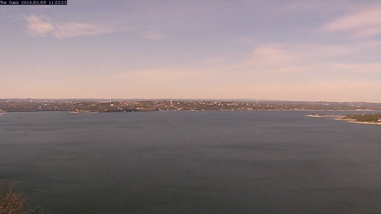 Lake Travis webcam, February 5, 2016 10:30 AM CT