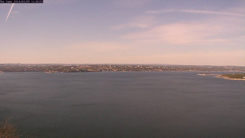 Lake Travis webcam, February 5, 2016 10:35 AM CT