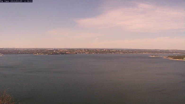 Lake Travis webcam, February 5, 2016 10:45 AM CT