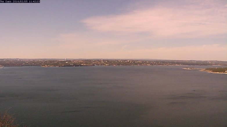 Lake Travis webcam, February 5, 2016 10:50 AM CT