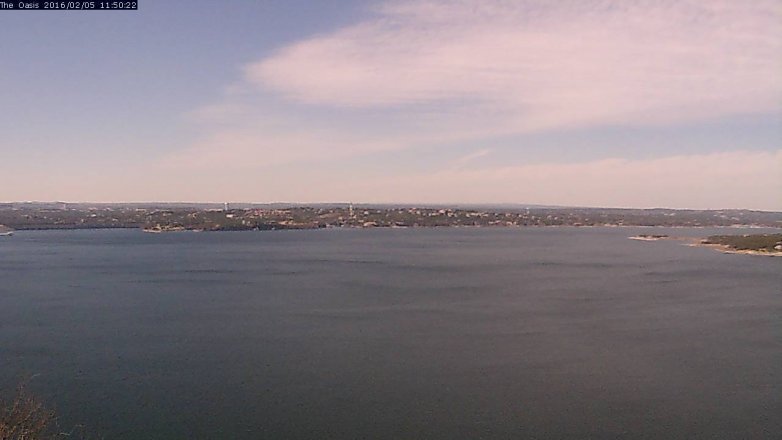 Lake Travis webcam, February 5, 2016 10:55 AM CT