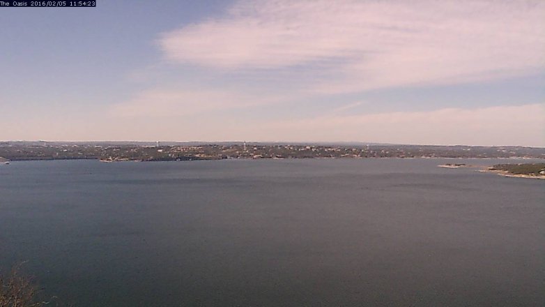 Lake Travis webcam, February 5, 2016 11:00 AM CT