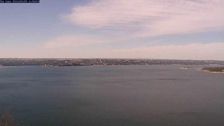 Lake Travis webcam, February 5, 2016 11:05 AM CT