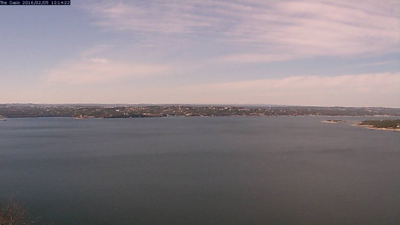 Lake Travis webcam, February 5, 2016 11:20 AM CT