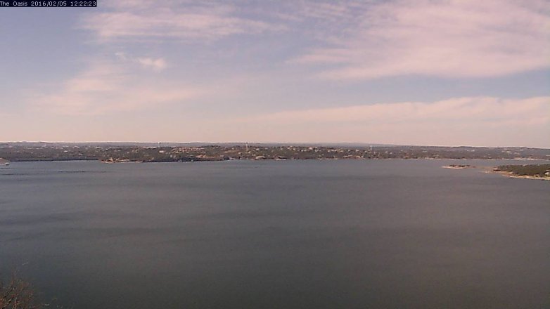 Lake Travis webcam, February 5, 2016 11:30 AM CT