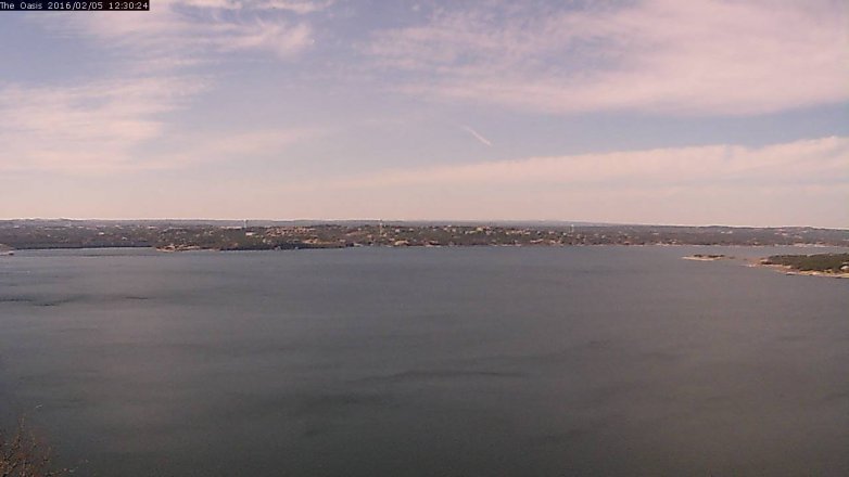 Lake Travis webcam, February 5, 2016 11:35 AM CT