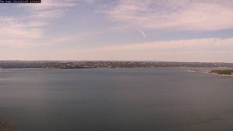 Lake Travis webcam, February 5, 2016 11:40 AM CT