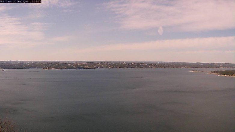 Lake Travis webcam, February 5, 2016 11:45 AM CT