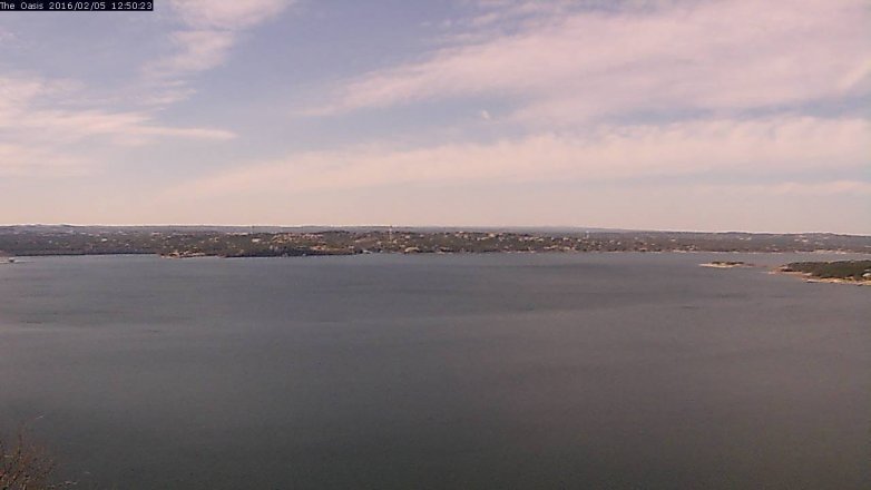 Lake Travis webcam, February 5, 2016 11:55 AM CT