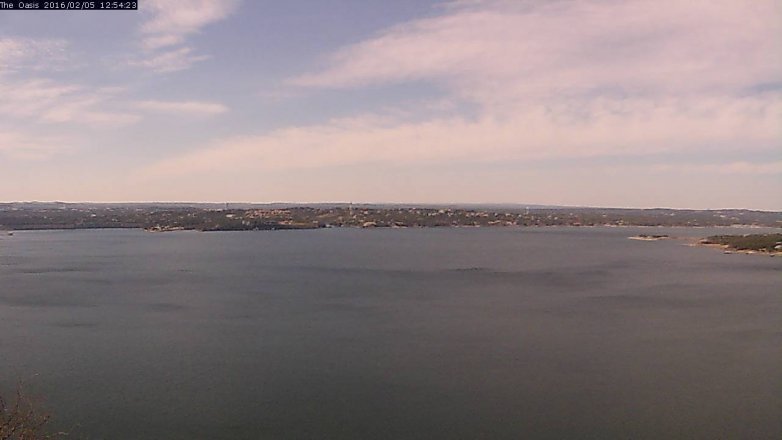 Lake Travis webcam, February 5, 2016 12:00 PM CT