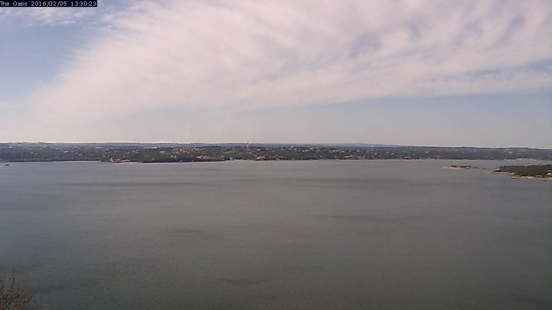 Lake Travis webcam, February 5, 2016 12:35 PM CT