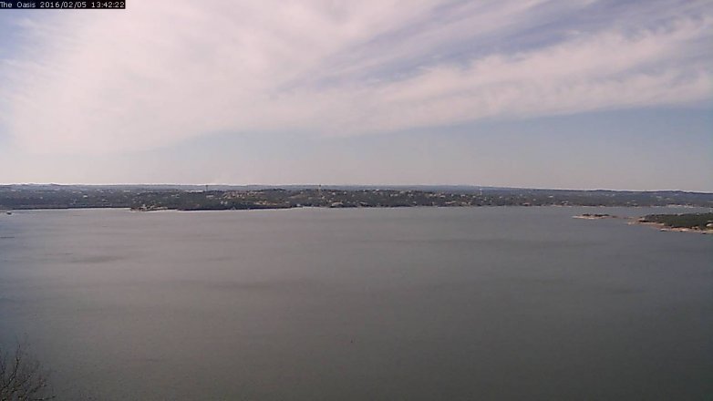 Lake Travis webcam, February 5, 2016 12:50 PM CT