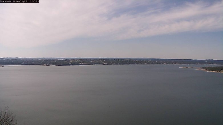 Lake Travis webcam, February 5, 2016 12:55 PM CT