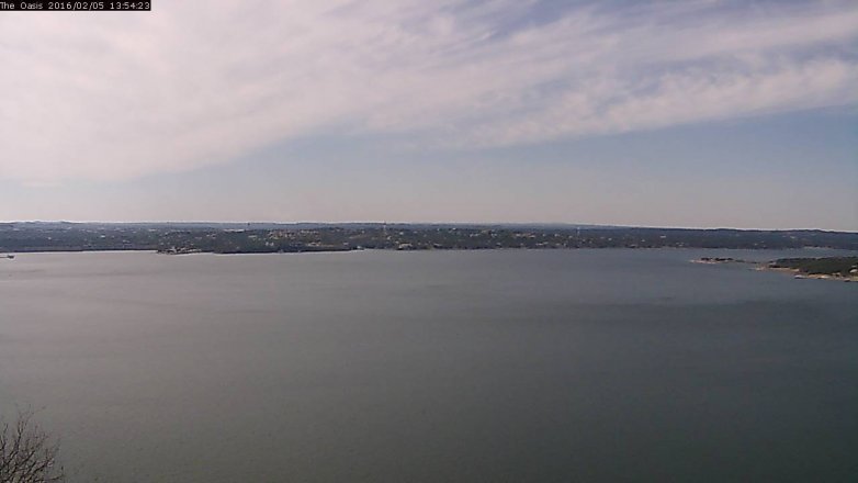 Lake Travis webcam, February 5, 2016 1:00 PM CT