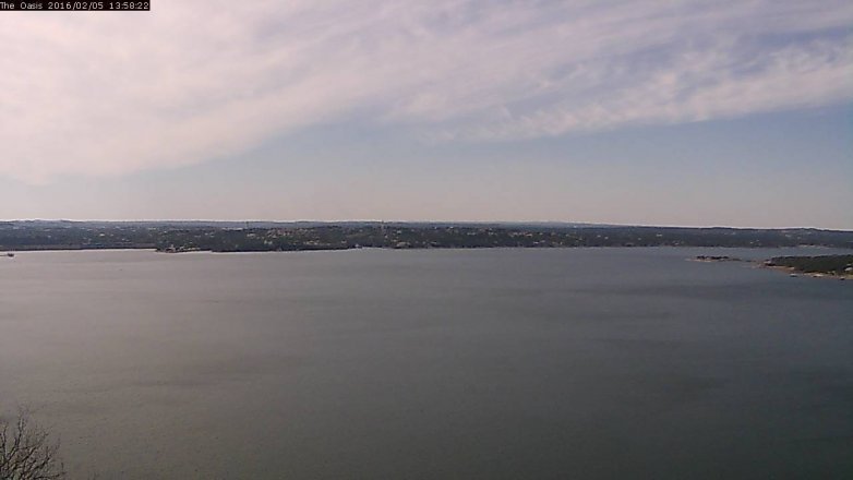 Lake Travis webcam, February 5, 2016 1:05 PM CT