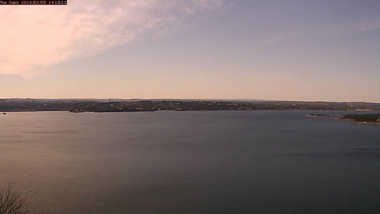 Lake Travis webcam, February 5, 2016 1:25 PM CT