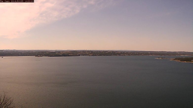 Lake Travis webcam, February 5, 2016 1:30 PM CT