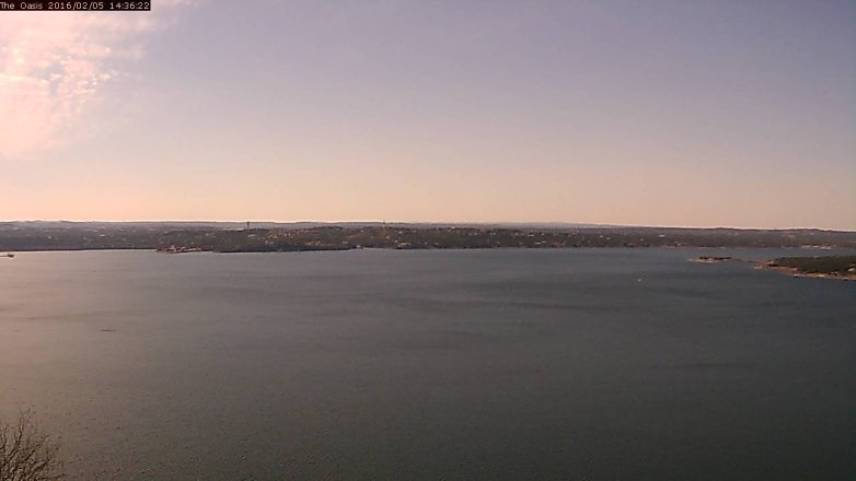Lake Travis webcam, February 5, 2016 1:40 PM CT