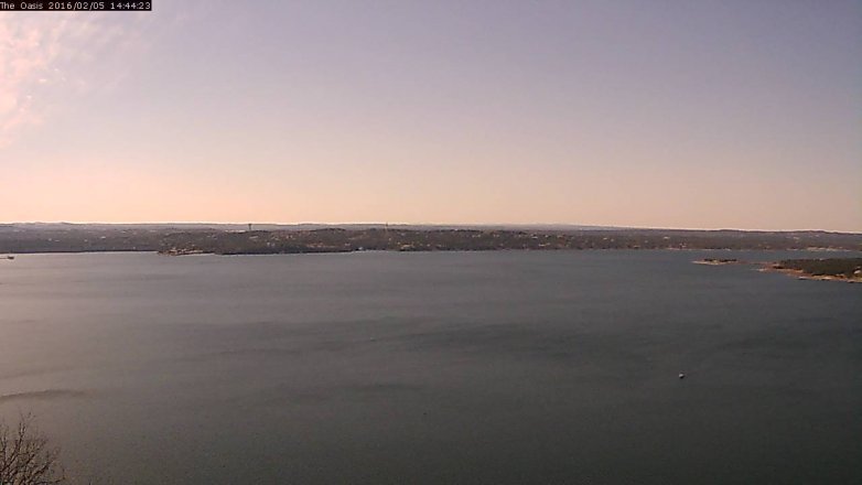 Lake Travis webcam, February 5, 2016 1:50 PM CT