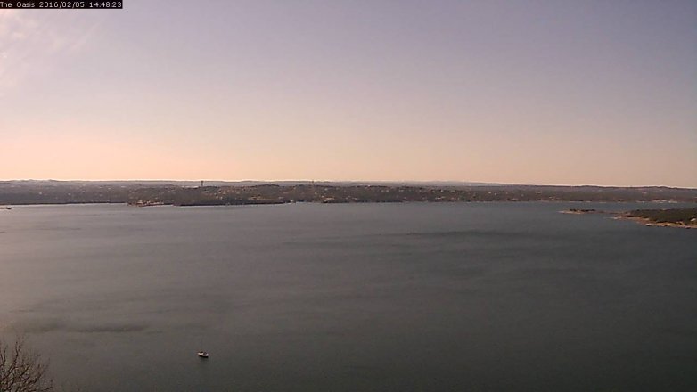 Lake Travis webcam, February 5, 2016 1:55 PM CT
