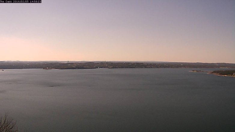 Lake Travis webcam, February 5, 2016 2:05 PM CT