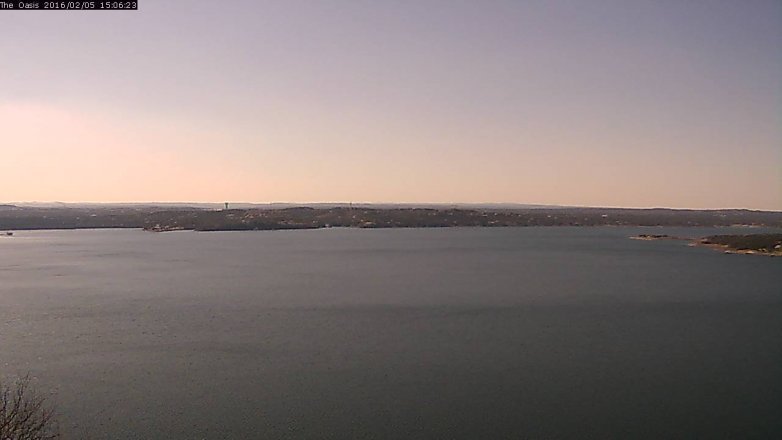 Lake Travis webcam, February 5, 2016 2:15 PM CT