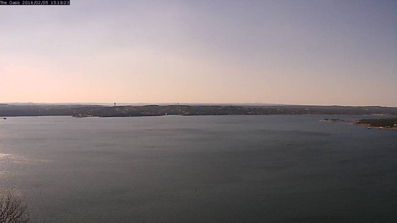 Lake Travis webcam, February 5, 2016 2:25 PM CT