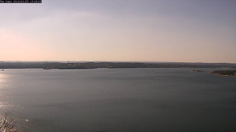 Lake Travis webcam, February 5, 2016 2:45 PM CT