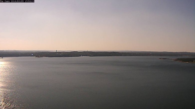 Lake Travis webcam, February 5, 2016 2:55 PM CT
