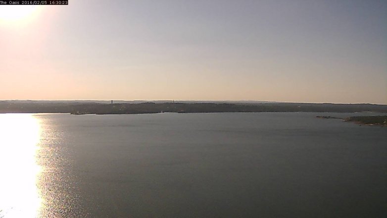 Lake Travis webcam, February 5, 2016 3:35 PM CT
