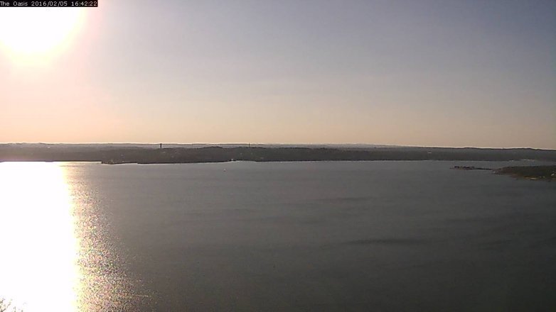Lake Travis webcam, February 5, 2016 3:50 PM CT