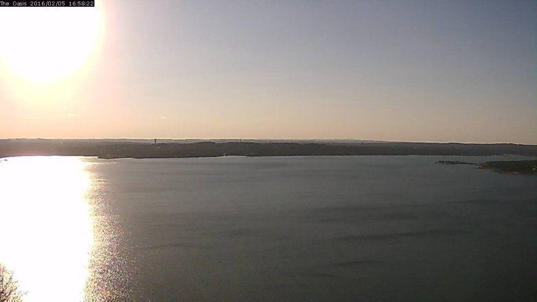 Lake Travis webcam, February 5, 2016 4:05 PM CT