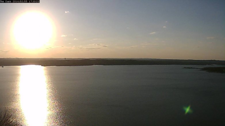 Lake Travis webcam, February 5, 2016 4:35 PM CT